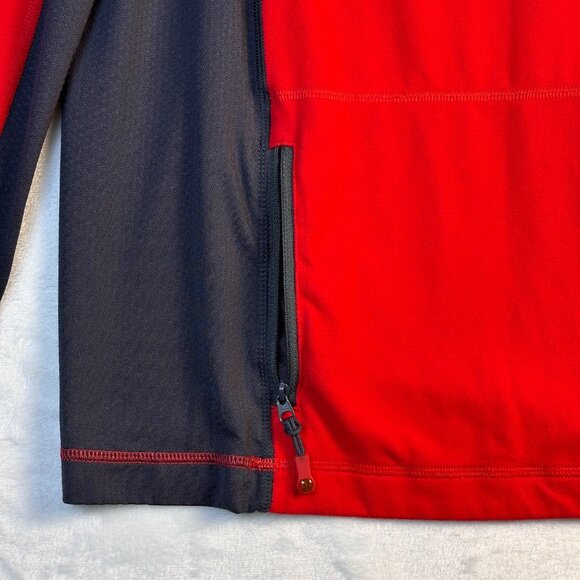 Lululemon Mens Quarter Zip Vent Pullover Red Black Sz L Athletic Performance Top - Picture 9 of 9